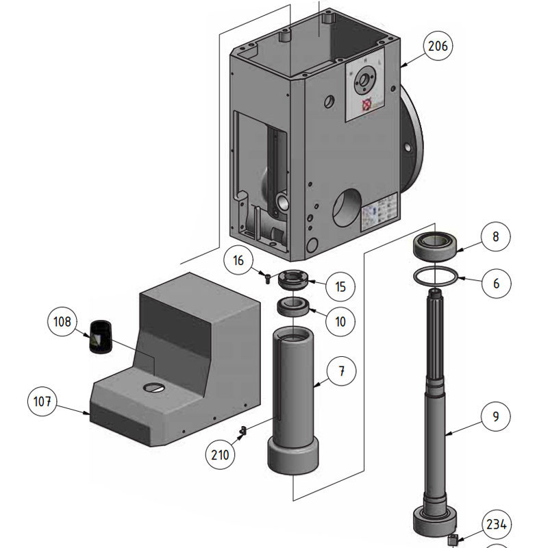 Abdeckkappe BF 46 Vario Pos 108 Fräsmaschinen Ersatzteil BF 46 Optimum Optimill CNC