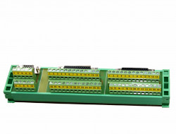 Anschlussleiste für DIN-Schiene DIN – DB25+DB25+DB9 terminal block